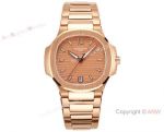 Swiss Cal.324 SC Patek Philippe Lady-Nautilus Copy Watches Rose Gold Dial